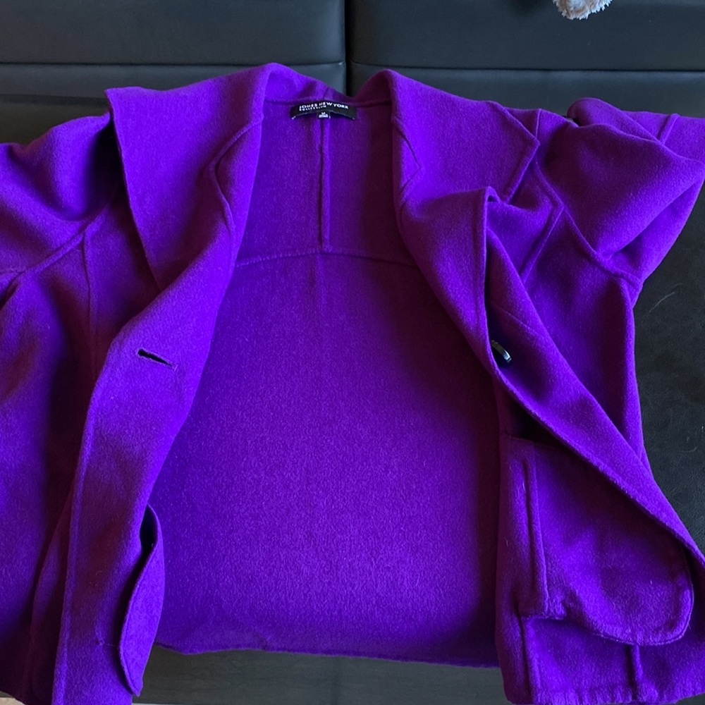 Jones New York Purple Soft Wool Blazer - Size Medium - Picture 6 of 11